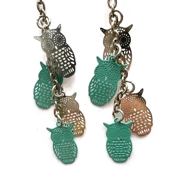 Lot of 5 pair of earrings, blue turquoise silver gold black - Picture 10 of 11